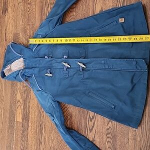 Brooklyn Industies Navy Green  Hooded Duffl e Coat Womens Size XS